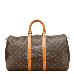 Louis Vuitton Monogram Keepall Bandouliere 45 Boston Bag, Travel M41428, Brow...